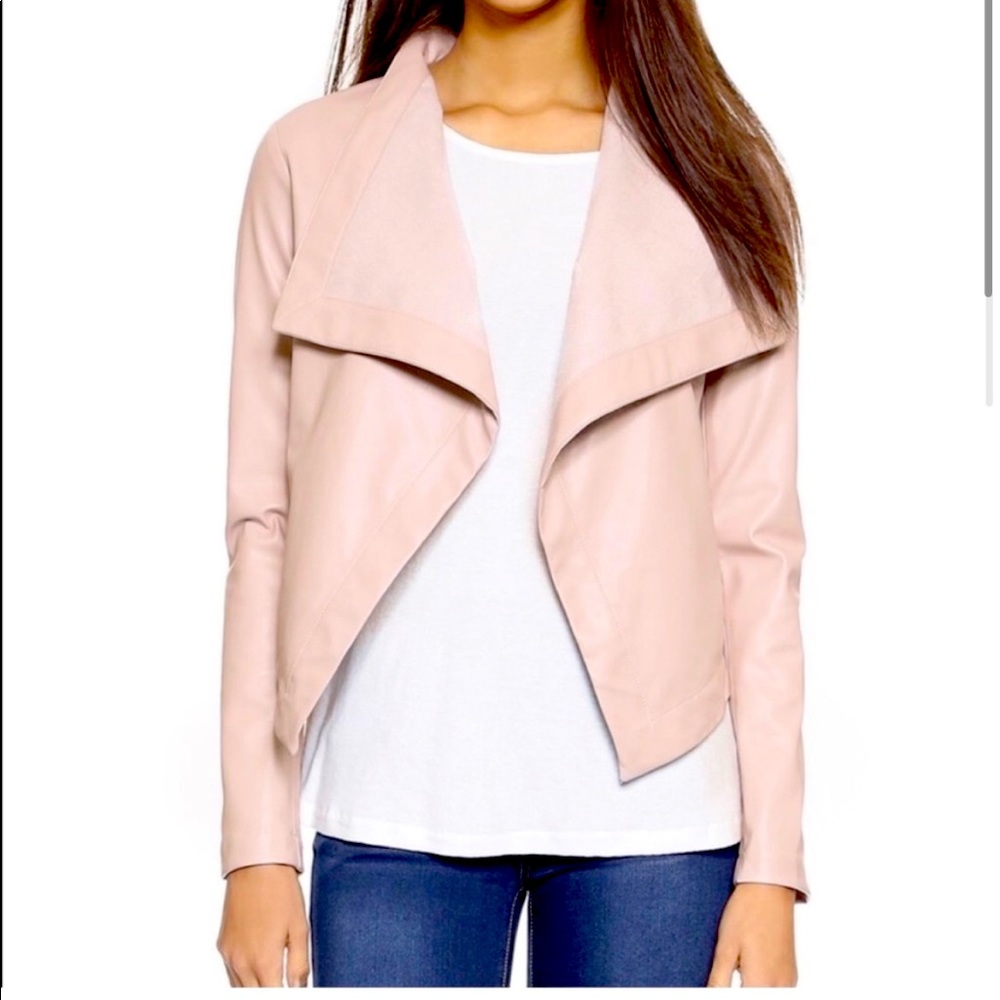 BB Dakota Mauve Rose Faux Leather Jacket